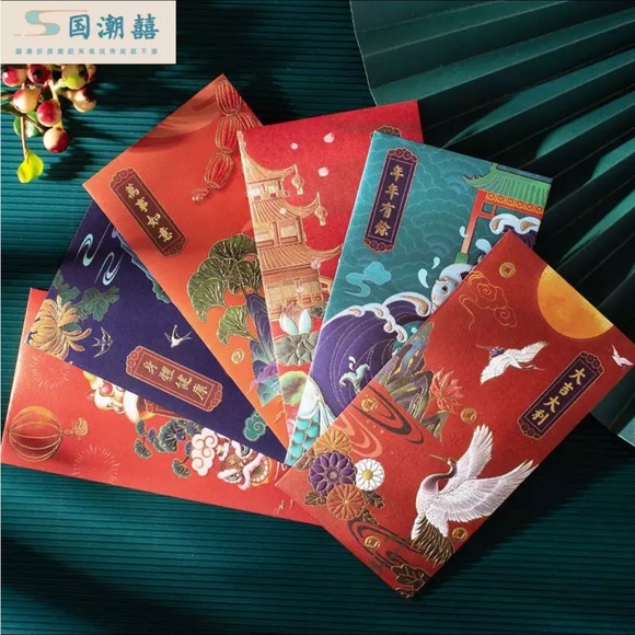 Chinese lunar new year 6 red envelopes - Picture 2 of 6